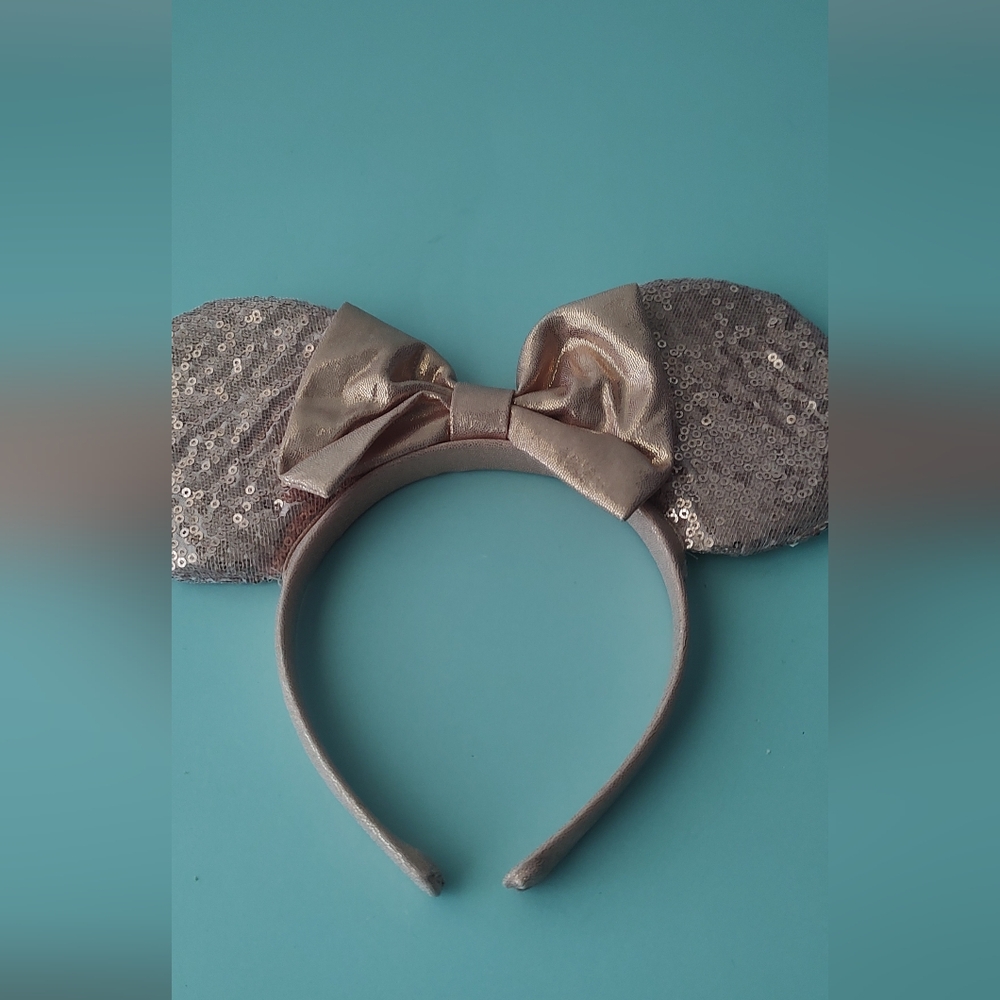 Sparkling Silver Sequin Mouse Ears Headband